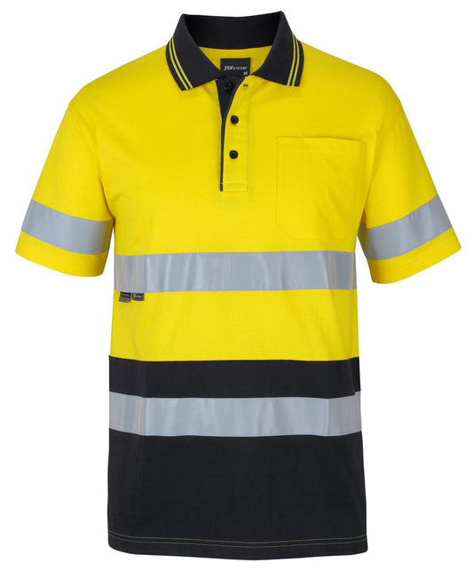 JB's Hv (D+N) S/S Cotton Polo Yellow/Black