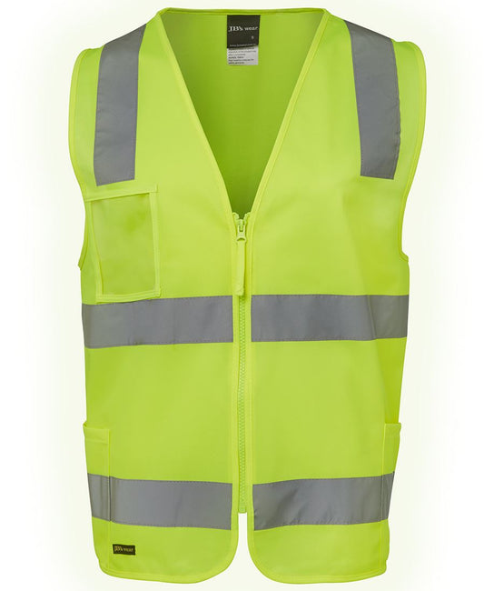 JB's Hv (D+N) Zip Safety Vest Lime