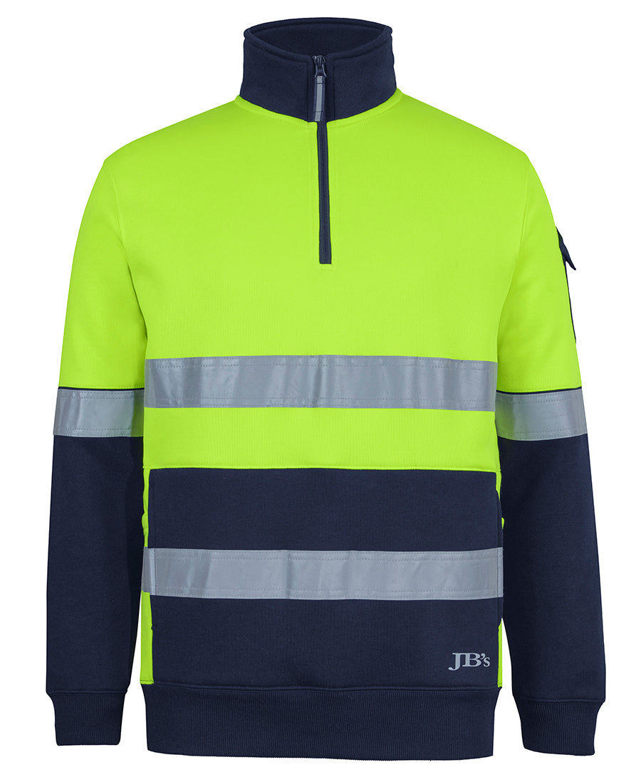6DNVF 350G Hi Vis (D+N) 1/2 Zip Trade Fleece