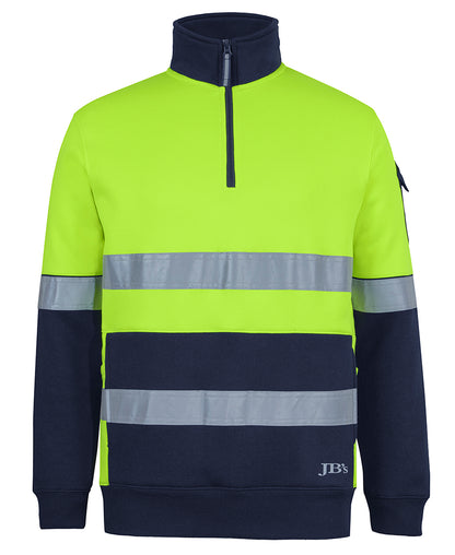 6DNVF 350G Hi Vis (D+N) 1/2 Zip Trade Fleece