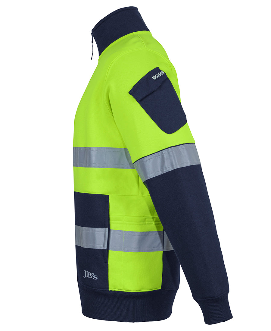 6DNVF 350G Hi Vis (D+N) 1/2 Zip Trade Fleece