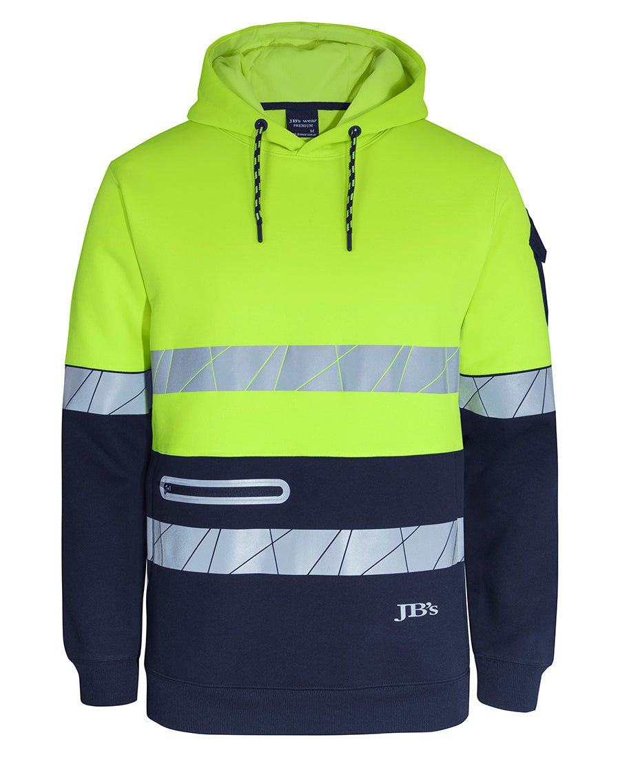 6DPFP 450G Hi Vis Pull Over Hoodie With Frag Tape