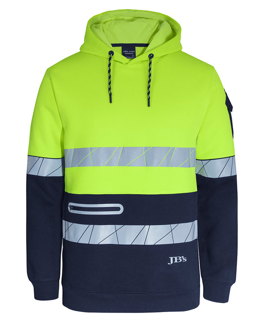 6DPFP 450G Hi Vis Pull Over Hoodie With Frag Tape
