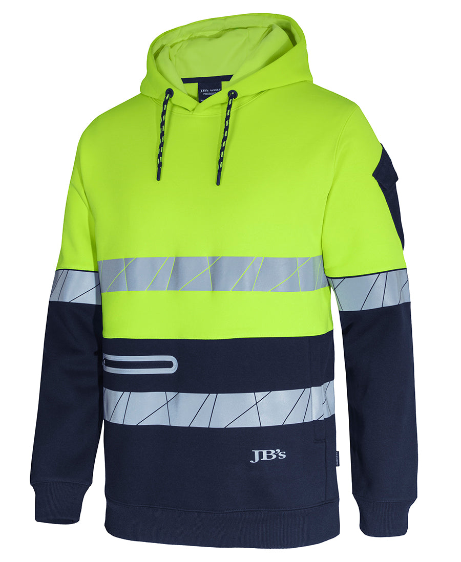 6DPFP 450G Hi Vis Pull Over Hoodie With Frag Tape