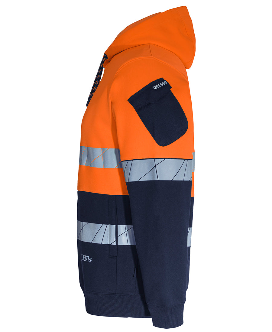 6DPFP 450G Hi Vis Pull Over Hoodie With Frag Tape