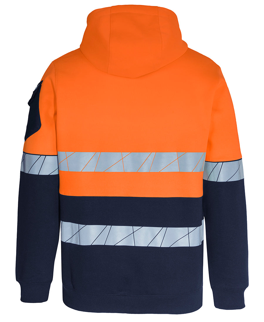 6DPFZ 450G Hi Vis Full Zip Hoodie With Frag Tape