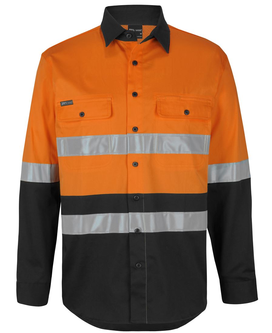JB's Hv D+N L/S Stretch W/Shirt With Tape Orange/Black