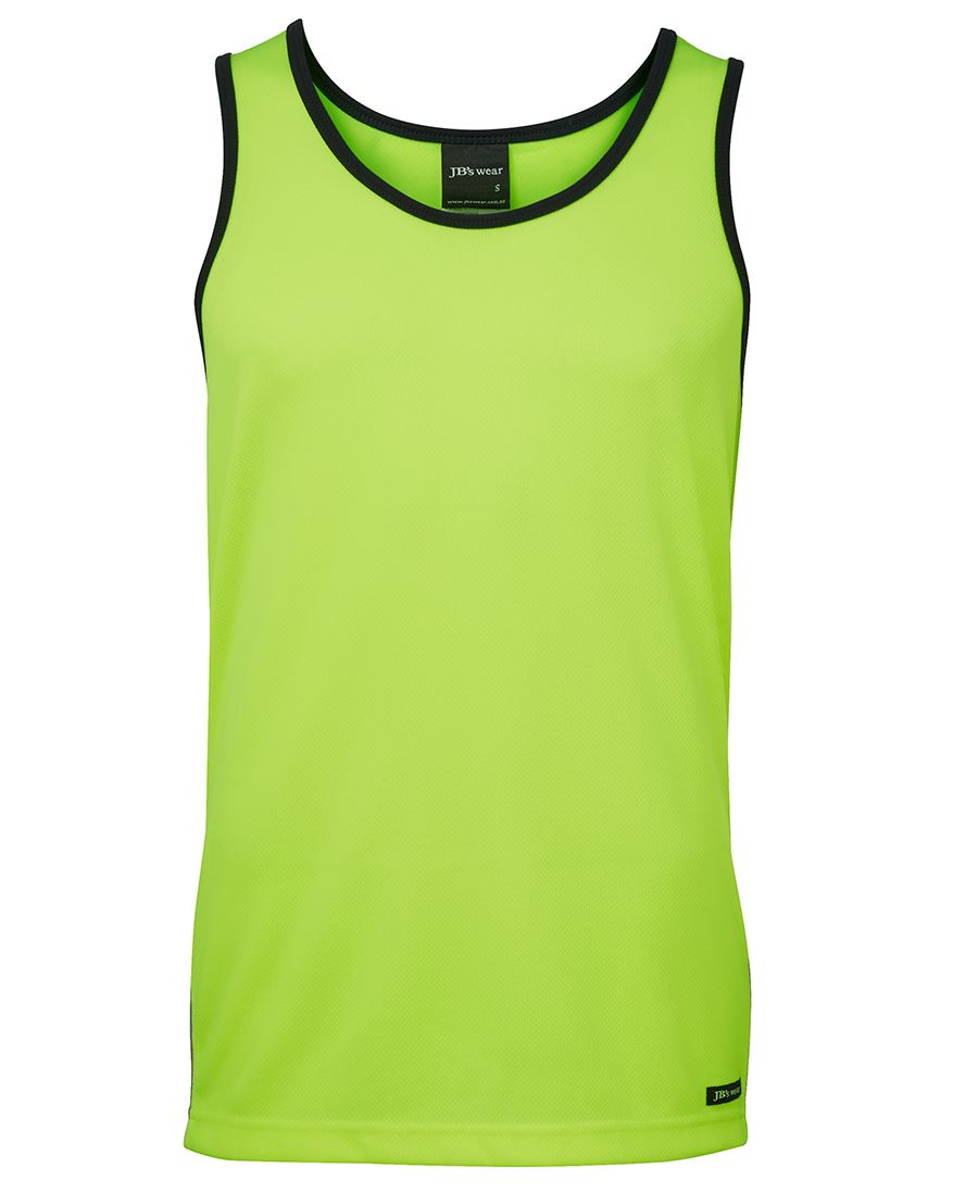 JB's Hv 4602.1 Contrast Singlet Lime/Navy -2Xs