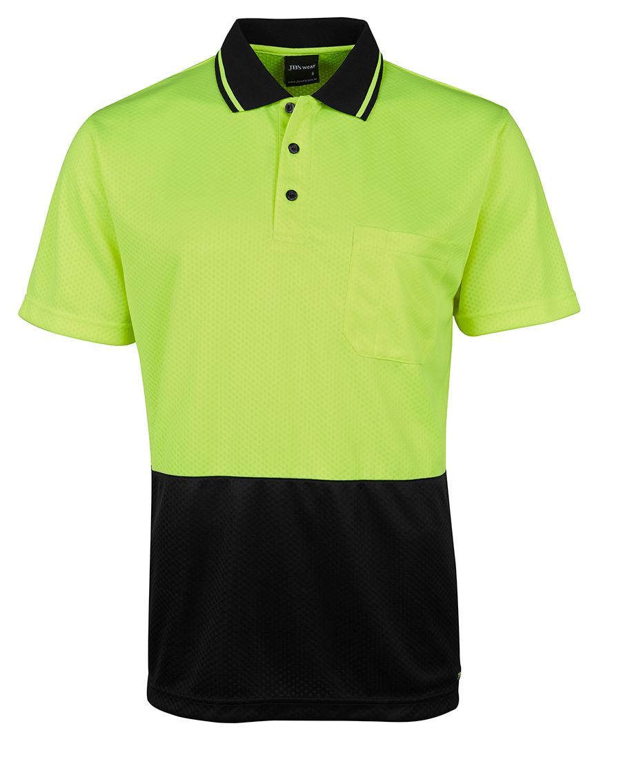 JB's Hv 4602.1 Jacquard Non Cuff Polo Lime/Black