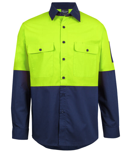 6HRFL Hi Vis Class F Ripstop L/S Work Shirt