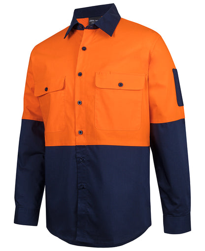 6HRFL Hi Vis Class F Ripstop L/S Work Shirt