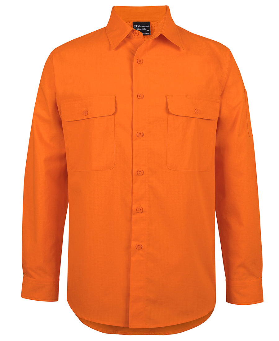 6HRFL Hi Vis Class F Ripstop L/S Work Shirt
