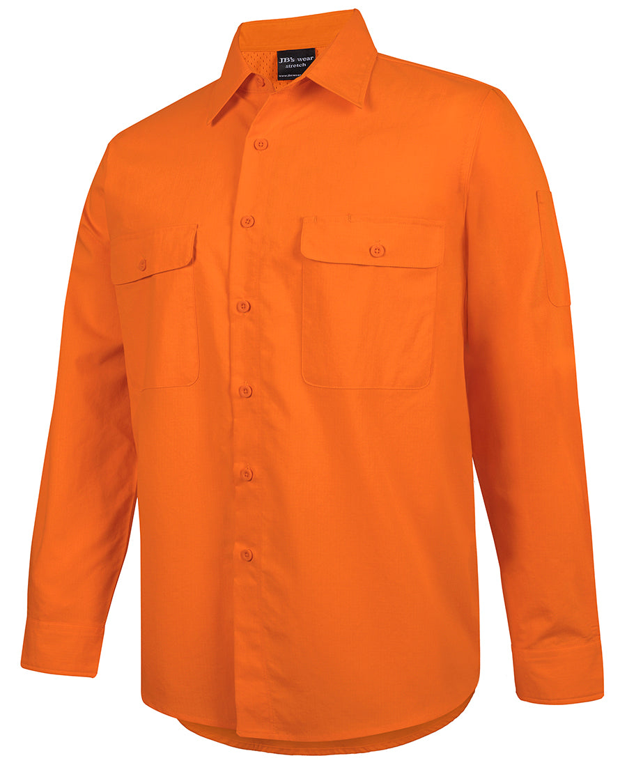 6HRFL Hi Vis Class F Ripstop L/S Work Shirt
