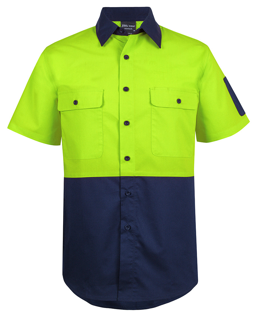 6HRFS Hi Vis Class F Ripstop S/S Work Shirt