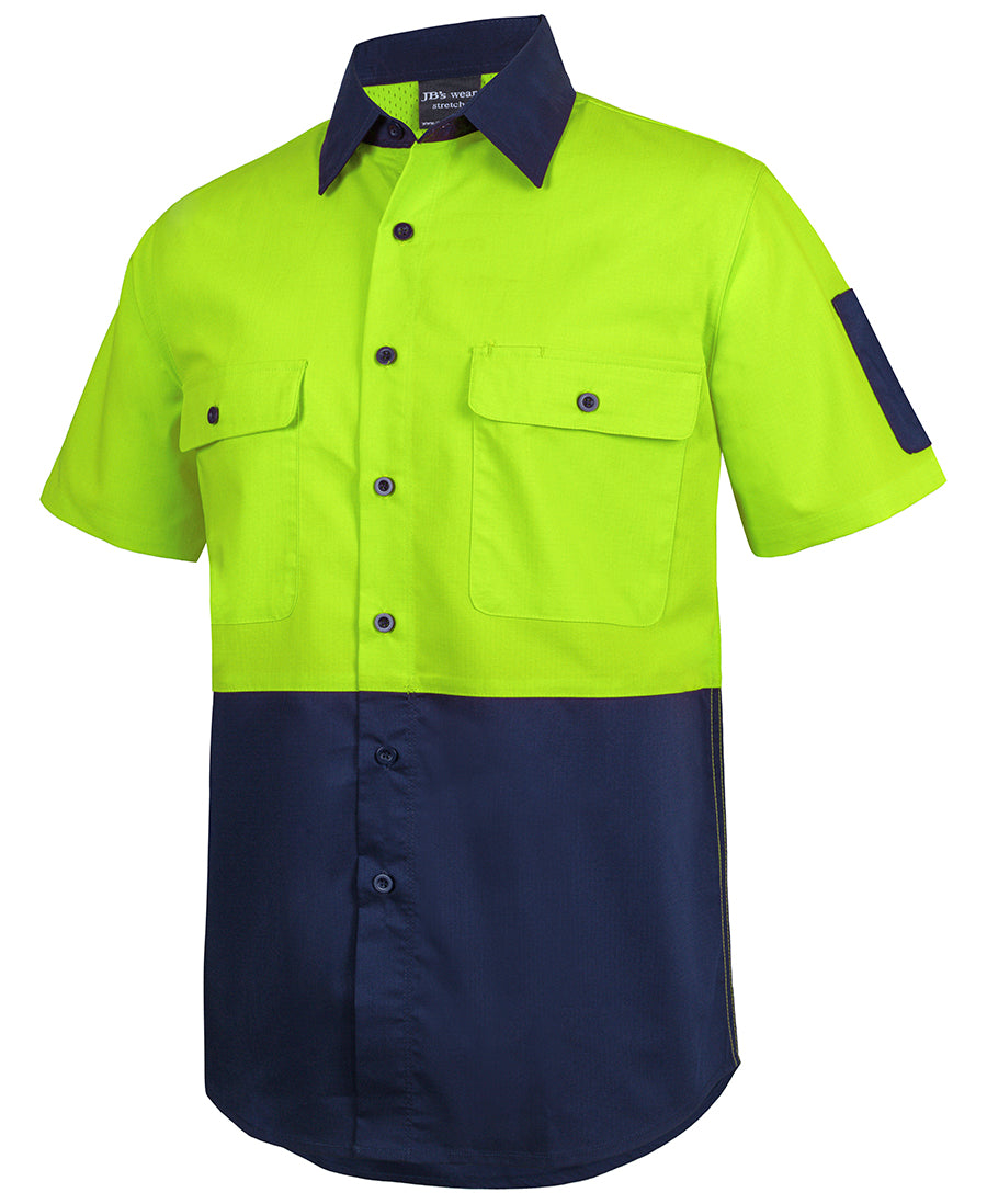 6HRFS Hi Vis Class F Ripstop S/S Work Shirt