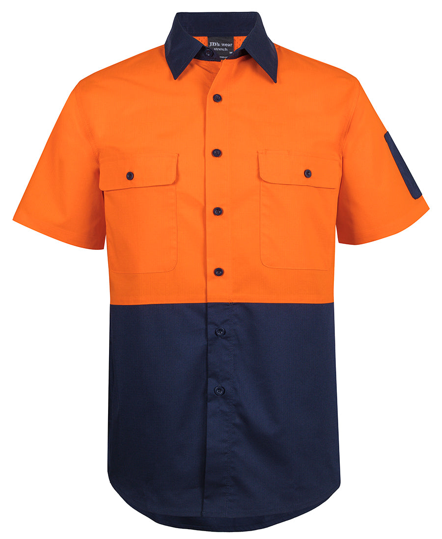 6HRFS Hi Vis Class F Ripstop S/S Work Shirt