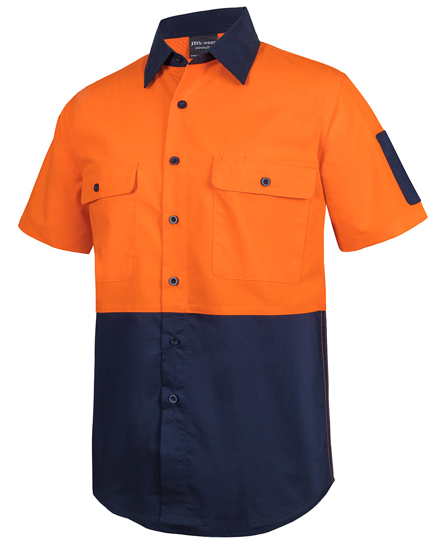 6HRFS Hi Vis Class F Ripstop S/S Work Shirt