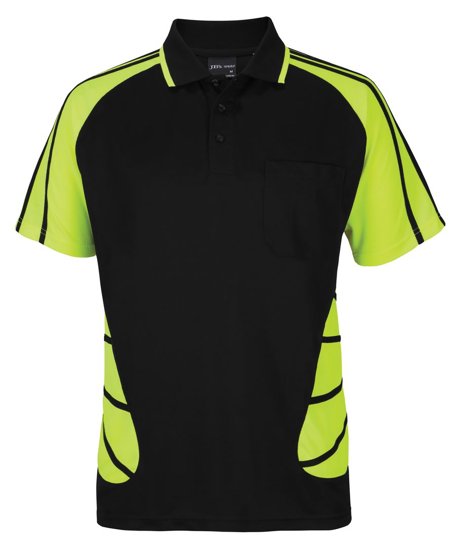 JB's Street Spider Polo Black/Lime
