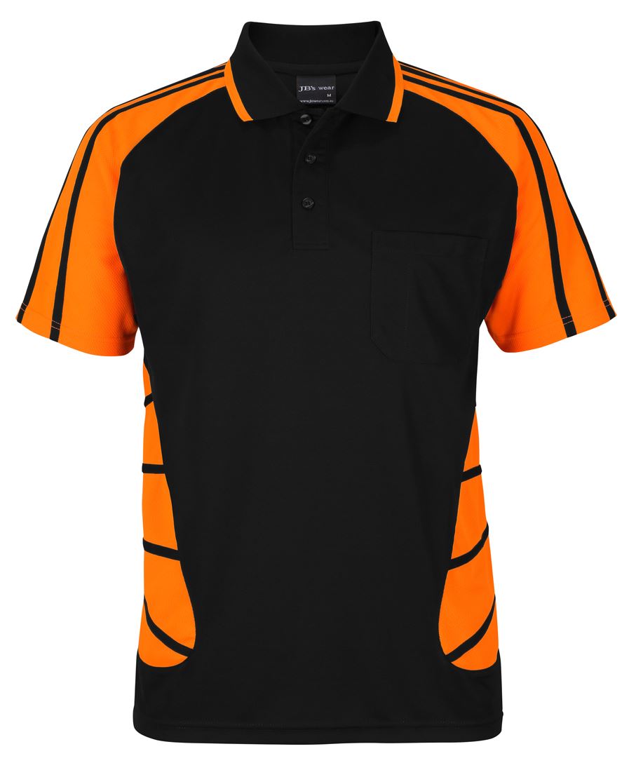 JB's Street Spider Polo Black/Lime