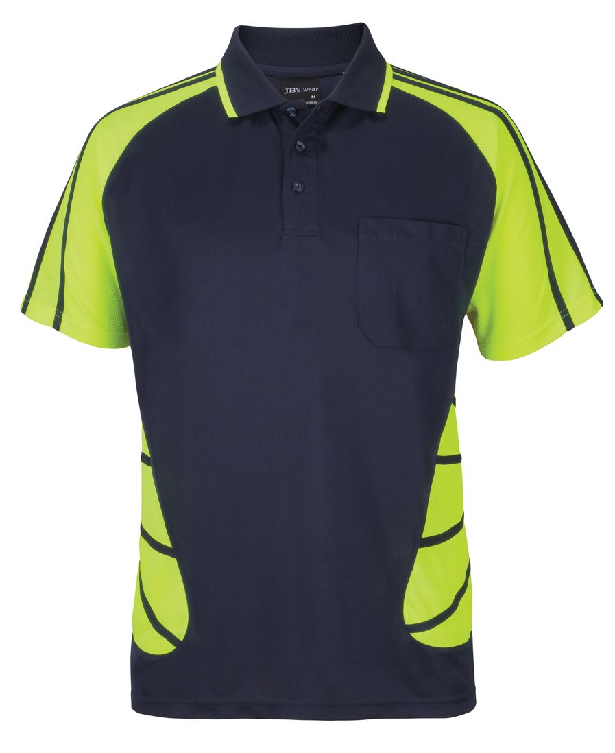 JB's Street Spider Polo Black/Lime
