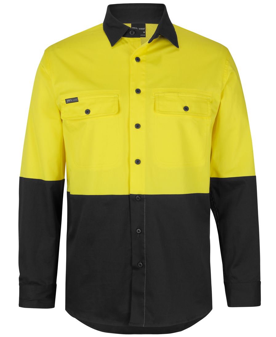 JB's Hv L/S Stretch Work Shirt Orange/Black