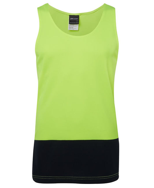 JB's Hv Trad Singlet Lime/Navy-2Xs