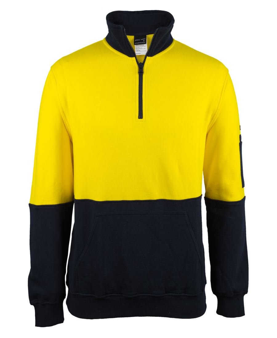 JB's Hv 310 Cotton 1/2 Zip Fleece Orange/Navy -2Xs