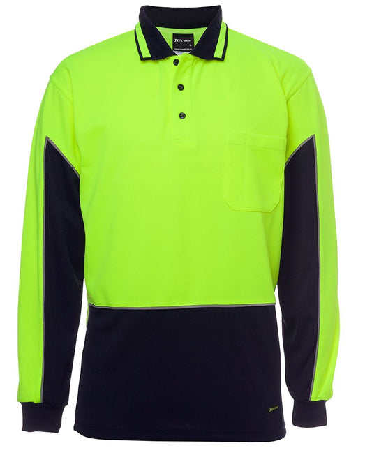 JB's Hv 4602.1 L/S Gap Polo Lime/Navy