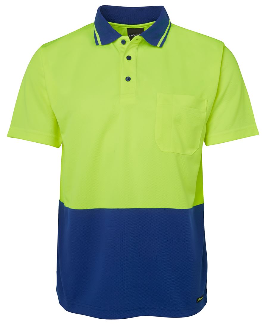 JB's Hv 4602.1 Non Cuff Trad Polo Lime/Black