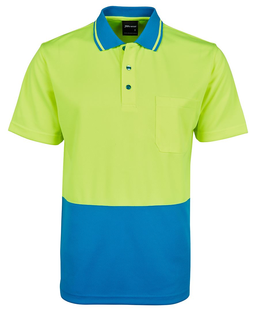 JB's Hv 4602.1 Non Cuff Trad Polo Lime/Black