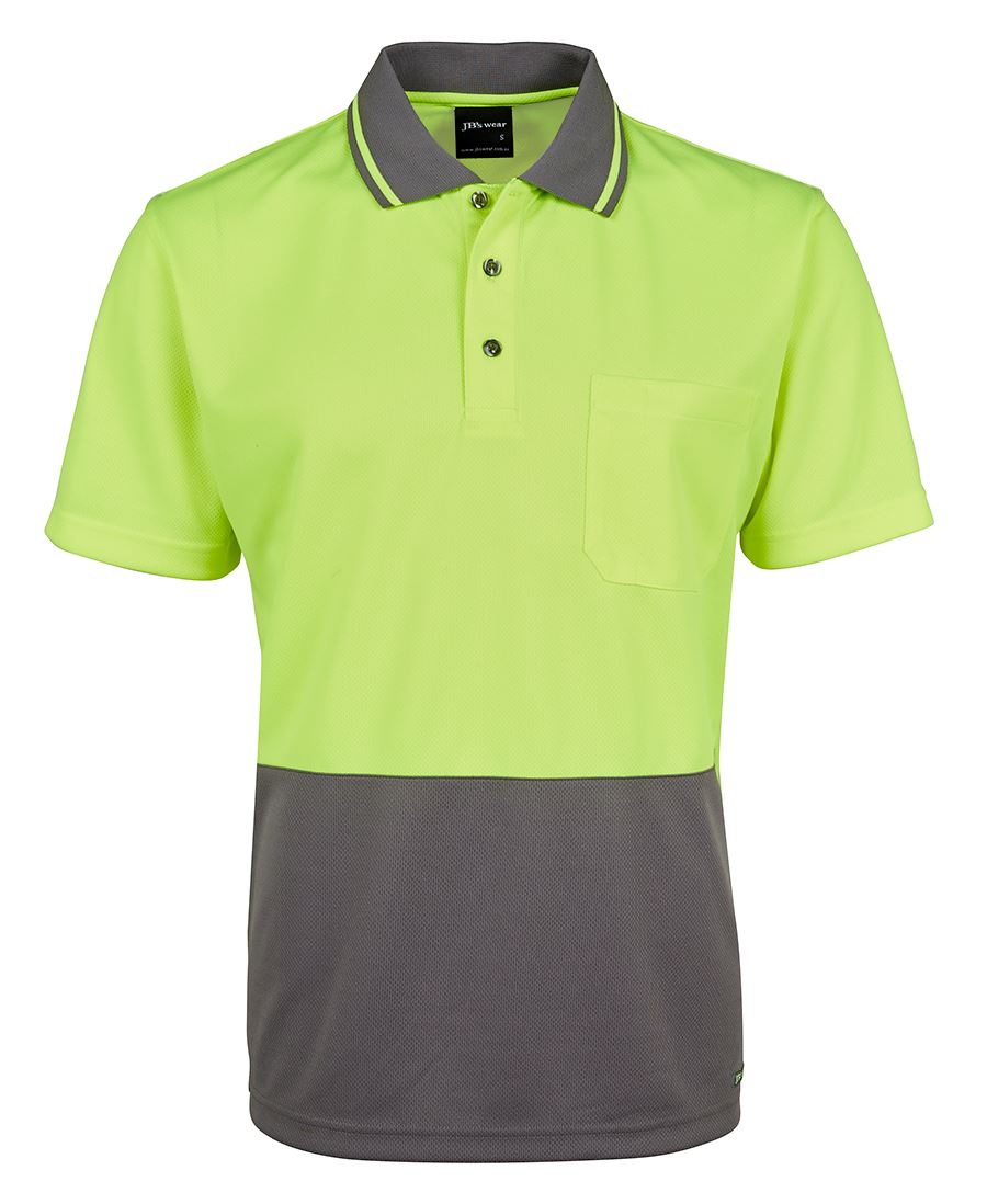 JB's Hv 4602.1 Non Cuff Trad Polo Lime/Black