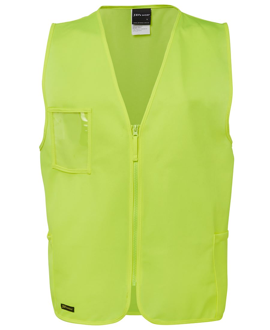 JB's Hv Zip Safety Vest Lime