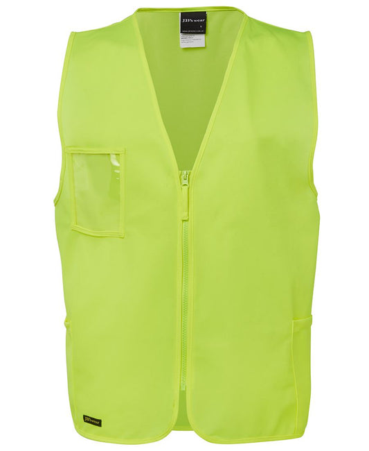 JB's Hv Zip Safety Vest Lime