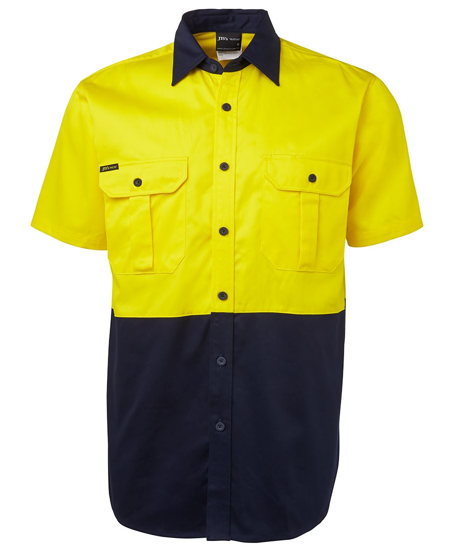 JB's Hv S/S 190G Shirt Orange/Navy -2Xs