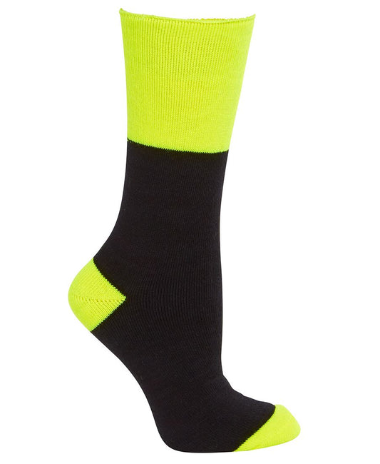 JB's Work Sock 3 Pack Black/Lime