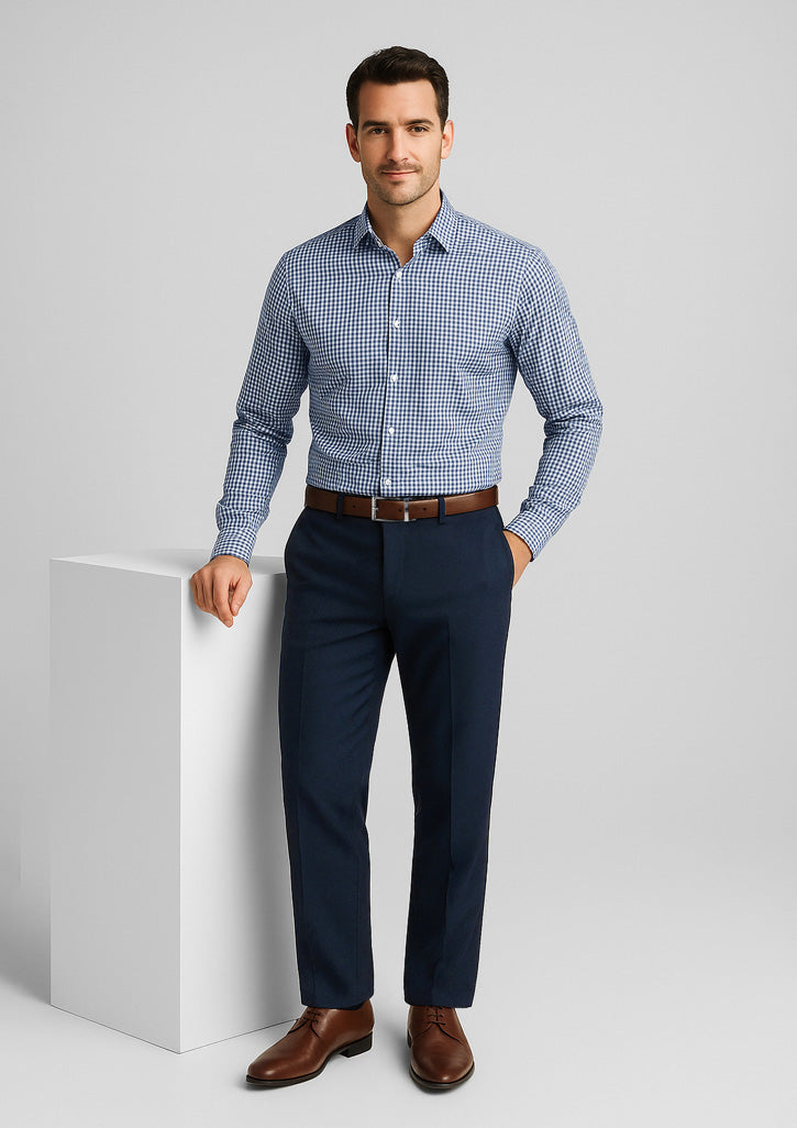 BizCorporate 74012 Mens Comfort Wool Stretch Flat Front Pant