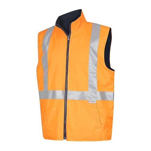 WORKIT Workwear Hi Vis Reversible Vest With Reflective Tape