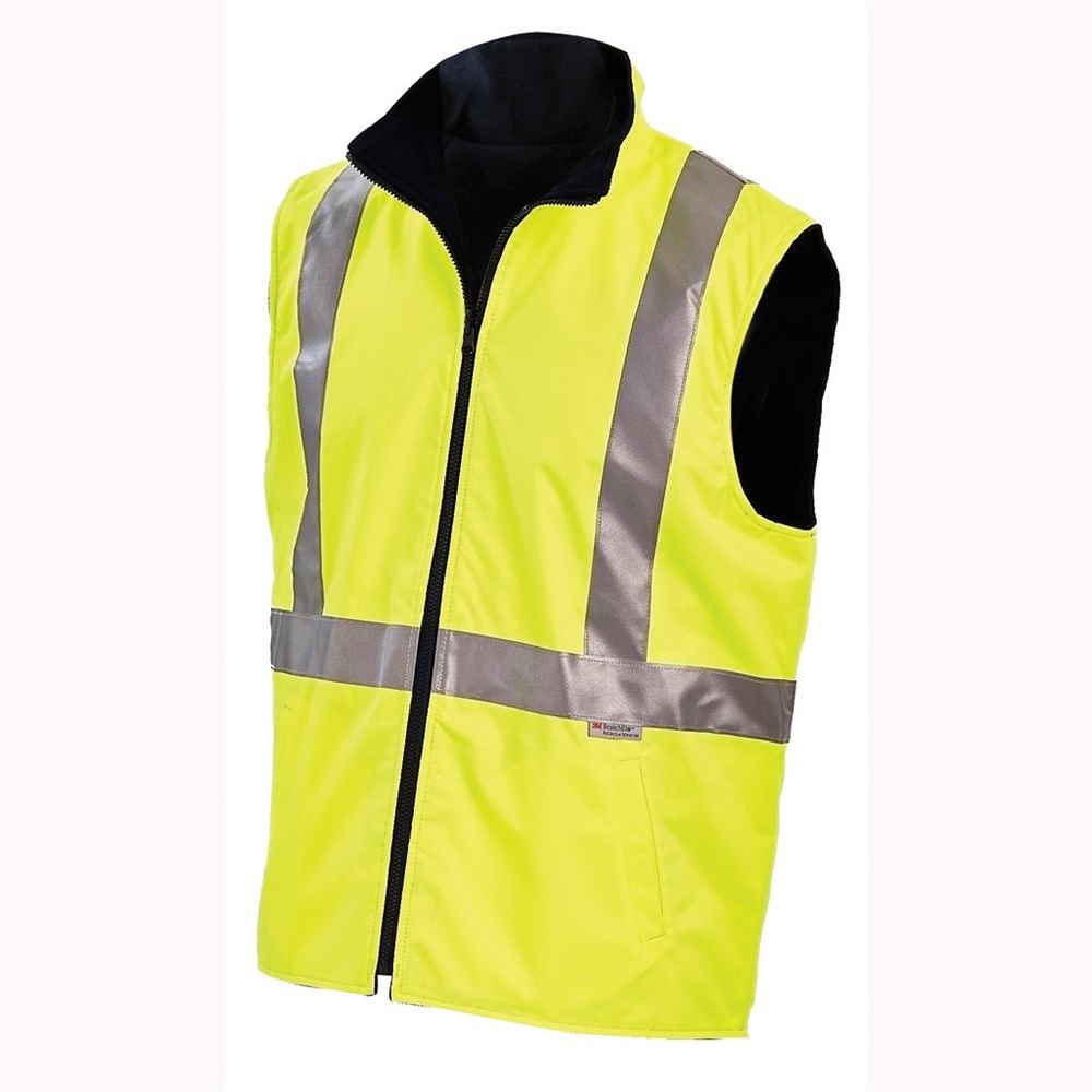 WORKIT Workwear Hi Vis Reversible Vest With Reflective Tape