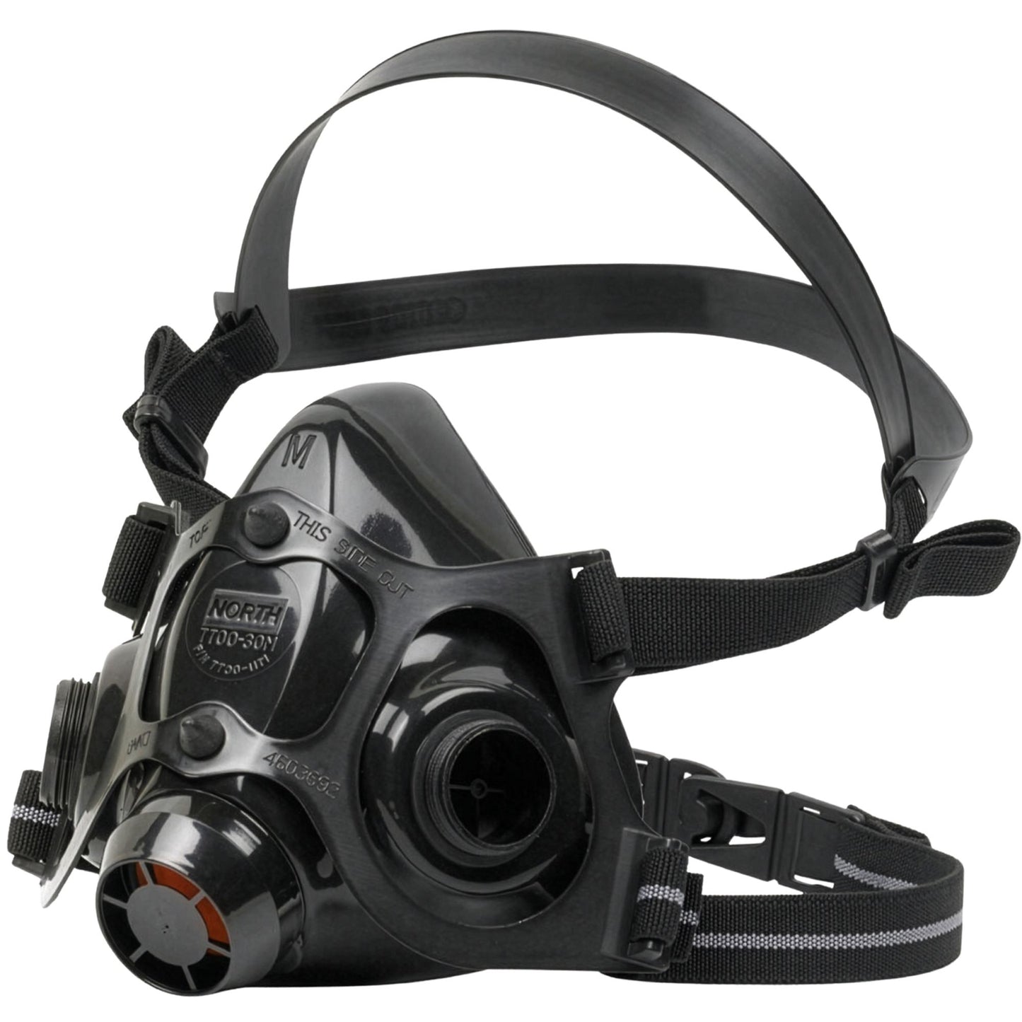 North NORTH 7700 Series Half Face Silicone Respirator Black Large