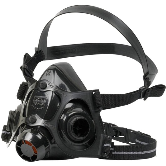 North NORTH 7700 Series Half Face Silicone Respirator Black Large