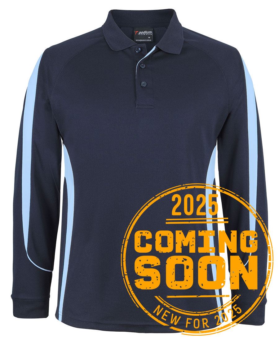 Pdm L/S Bell Polo Black/Aqua