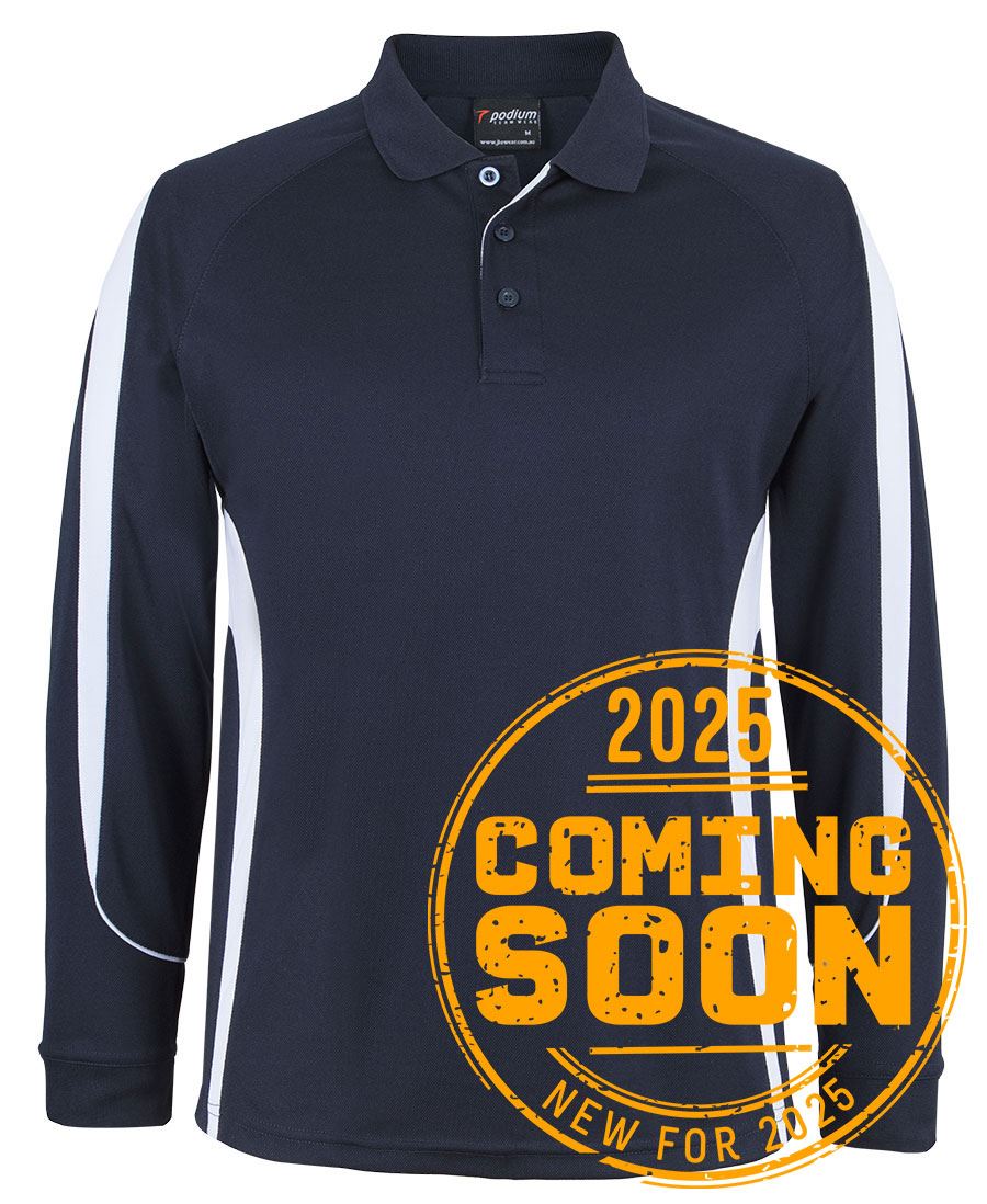Pdm L/S Bell Polo Black/Aqua