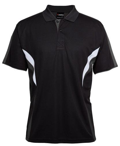Podium Cool Polo Black/Red/Grey -3Xs