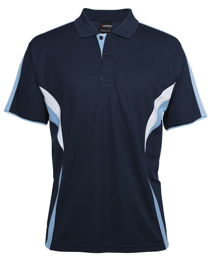 Podium Cool Polo Black/Red/Grey -3Xs