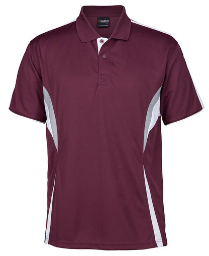 Podium Cool Polo Black/Red/Grey -3Xs
