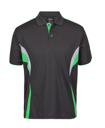 Podium Cool Polo Black/Red/Grey -3Xs