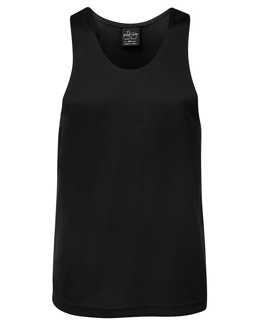 Podium Poly Singlet Black-2Xs