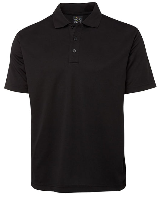 Podium S/S Poly Polo Black -2Xs