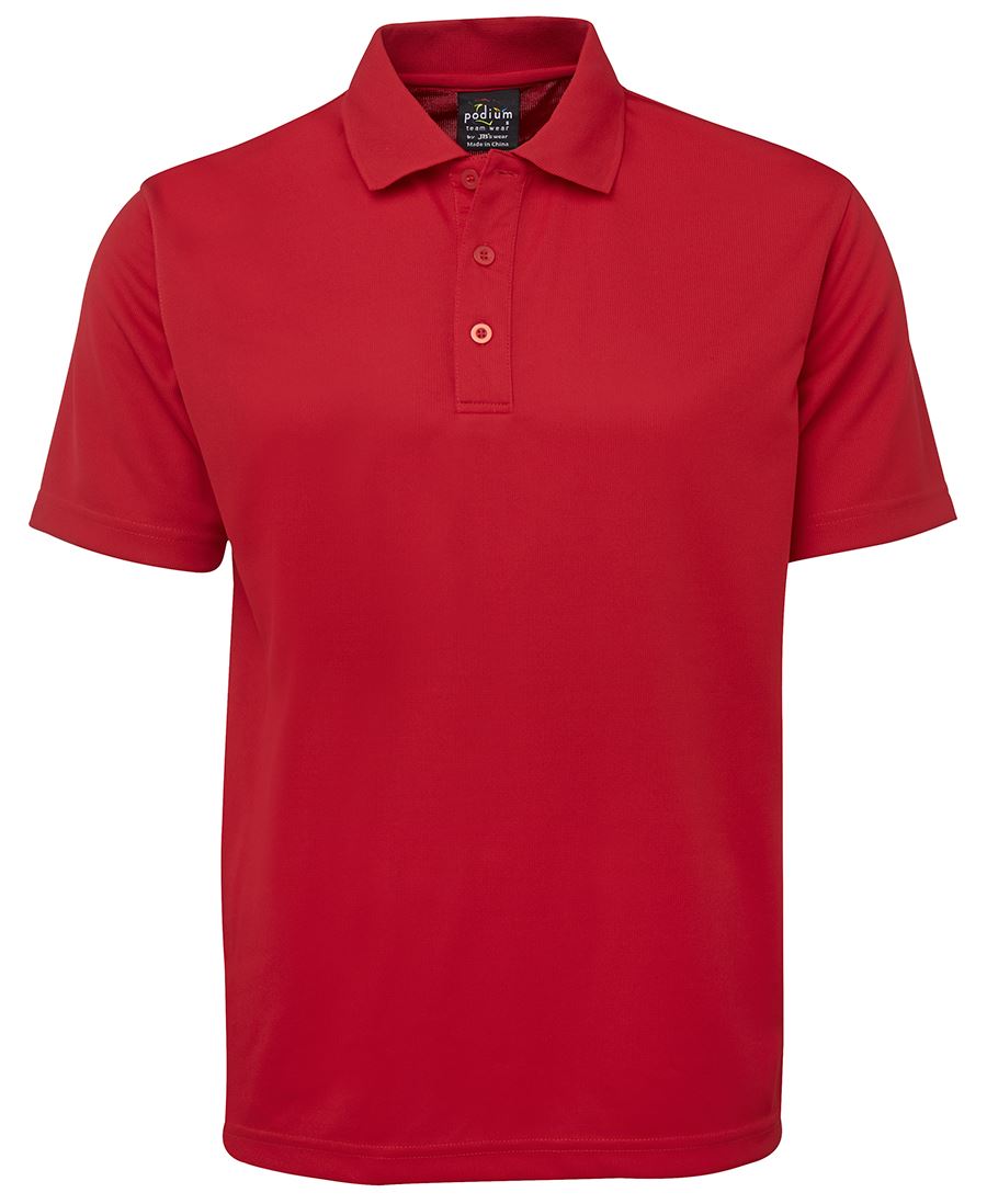 Podium S/S Poly Polo Black -2Xs