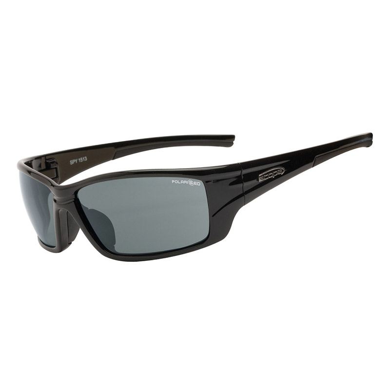 Scope Optics Spy Jet Black Frame Polarised Safety Glasses